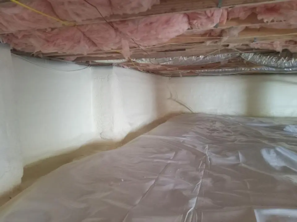 Crawl space encapsulation with closed-cell spray foam for Spray Foam Roofing in Schuylkill